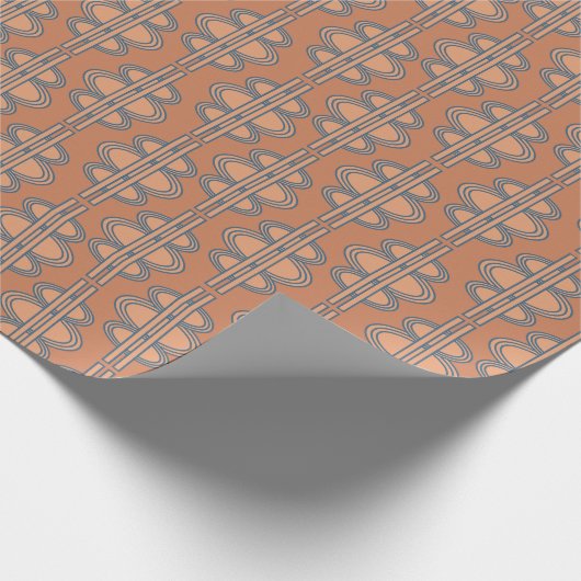 Zalm ovale kettingen cadeaupapier (Hoek)