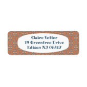 Zalm ovale kettingen etiket (Voorkant)