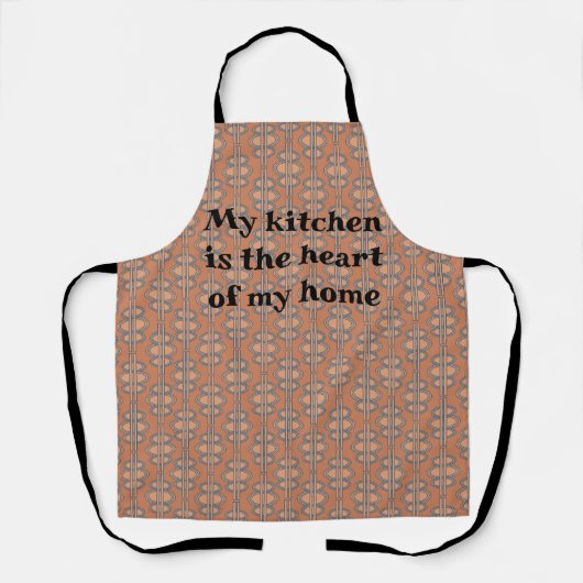 Zalm ovale kettingen schort (Voorkant)