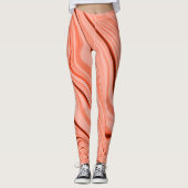 Zalm, perziken, helder koraal en roze mix curves leggings (Voorkant)