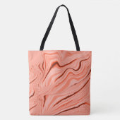 Zalm, perziken, helder koraal en roze mix curves tote bag (Voorkant)