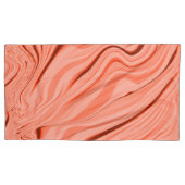 Zalm, perziken, koraal en roze mengsel, golvend kussensloop (Voorkant-Links)