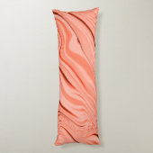 Zalm, perziken, koraal en roze mengsel, golvend lichaamskussen (Achterkant (Verticaal))