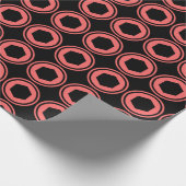 Zalm Retro Cirkel Cadeaupapier (Hoek)