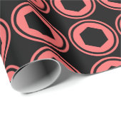 Zalm Retro Cirkel Cadeaupapier (Rol Hoek)