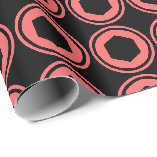 Zalm Retro Cirkel Cadeaupapier (Rol Hoek)