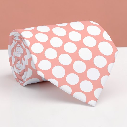 Zalm Reuzenpolkadots Aangepaste Heren Das