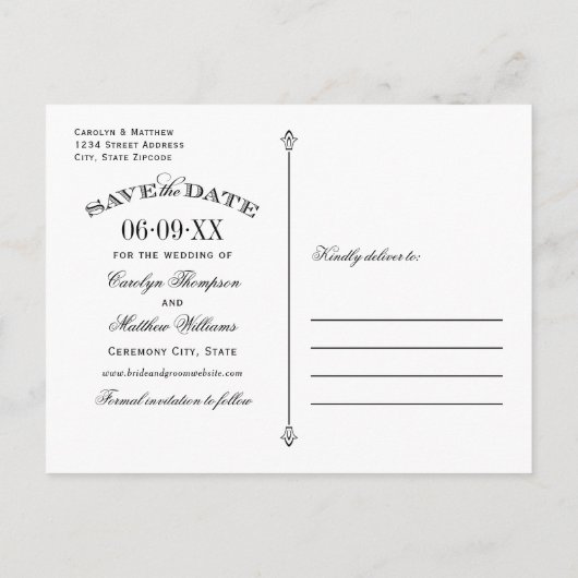  zalm roze bloeiende bruiloft save the date aankondigingskaart (Achterkant)