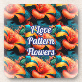 Zalm Roze Bloemen Patroon Bier Onderzetter