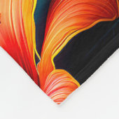 Zalm Roze Bloemen Patroon Fleece Deken (Hoek)