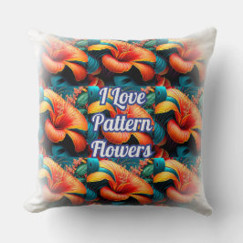 Zalm Roze Bloemen Patroon Kussen