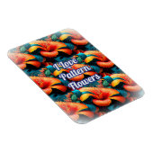 Zalm Roze Bloemen Patroon Magneet (Rechterzijde)