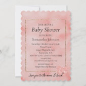 Zalm Roze Glitter Hart Liefde Kaart (Voorkant)