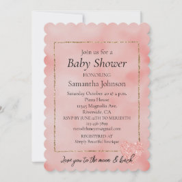 Zalm Roze Glitter Hart Liefde Kaart