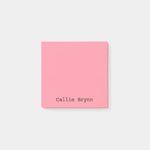 Zalm Roze Professioneel Minimalistisch Zwart Scrip Post-it® Notes
