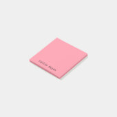 Zalm Roze Professioneel Minimalistisch Zwart Scrip Post-it® Notes (Schuin)
