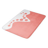 Zalm Roze zachte golf en bubbels Badmat (Gekanteld)