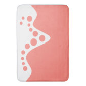 Zalm Roze zachte golf en bubbels Badmat (Voorkant Verticaal)