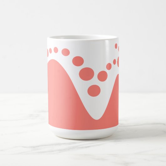 Zalm Roze zachte golf en bubbels Koffiemok (Center)