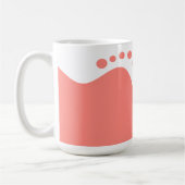 Zalm Roze zachte golf en bubbels Koffiemok (Links)