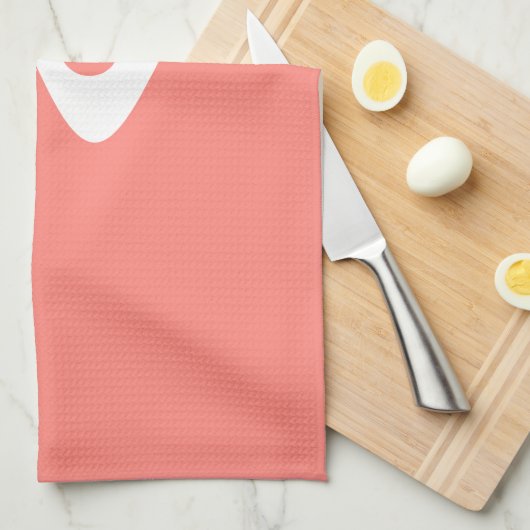 Zalm Roze zachte golf en bubbels Theedoek (Quarter Fold)