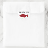 zalm Run Red Ronde Sticker (Tas)