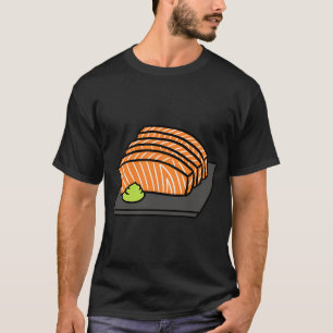 Zalm Sashimi en Wasabi op een Bord T-shirt