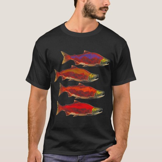 Zalm School T-shirt (Voorkant)