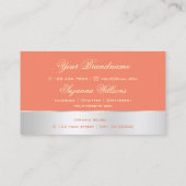 Zalm Silver Decor Prachtige Roos Vloer met Logo Visitekaartje (Achterkant)