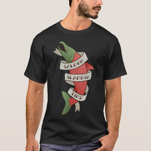 zalm slaatijd t-shirt (Voorkant)