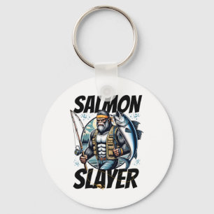 Zalm Slayer Grappige Bigfoot Vissen Zalm Vis Sleutelhanger