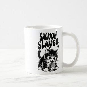 Zalm Slayer Grappige Kat Vissen Zalm Vis  Koffiemok