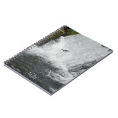 Zalm springen waterval notitieboek (Linkerzijde)