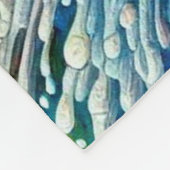 Zalm Springende Mozaïek Bloemig Blauw Persoonlijk Fleece Deken (Hoek)