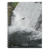 Zalm Springt Waterval Notitieboek (Voorkant)