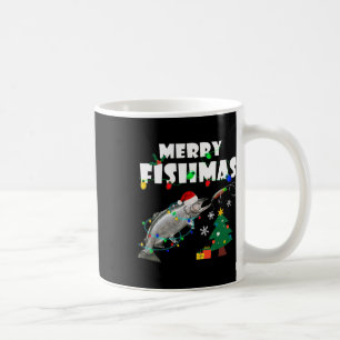 Zalm Steelhead Prettig Visfeest Kerst Koning Forel Koffiemok