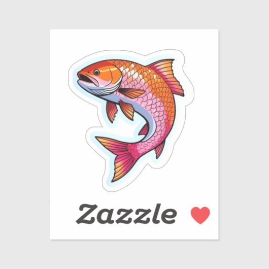 Zalm sticker (Vel)