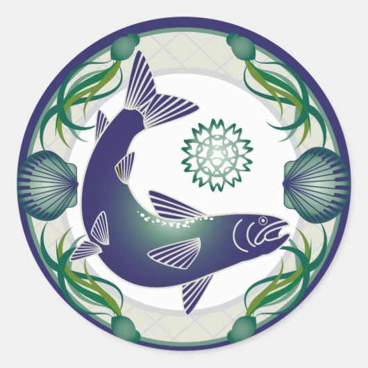 Zalm sticker (Voorkant)