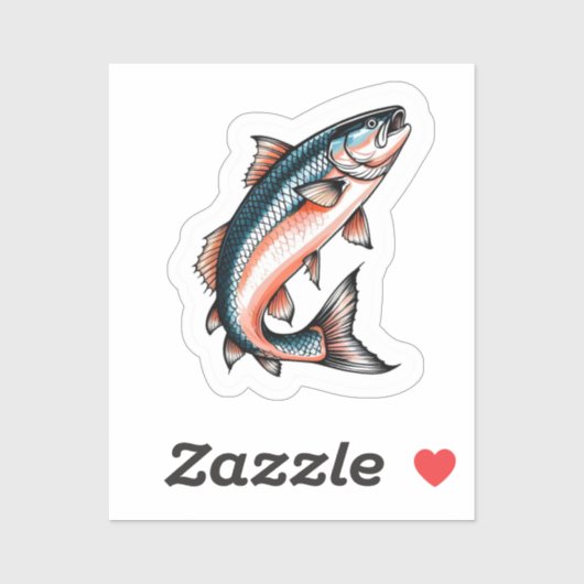 Zalm sticker (Vel)