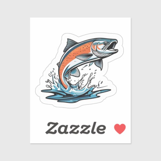 Zalm sticker (Vel)