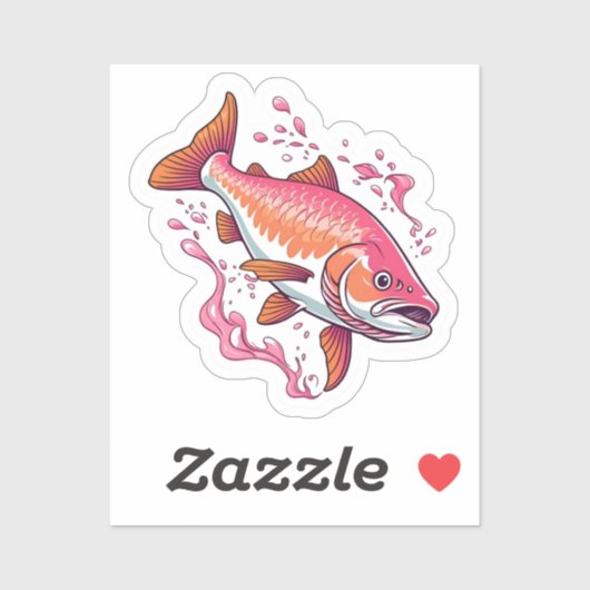 Zalm sticker (Vel)