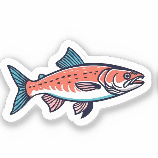 Zalm sticker (Voorkant)