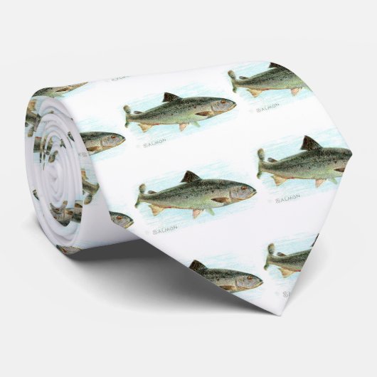 Zalm Stropdas (Opgerold)