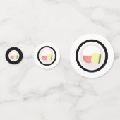 Zalm Sushi Rol Verjaardag Restaurant    Confetti (Achterkanten)