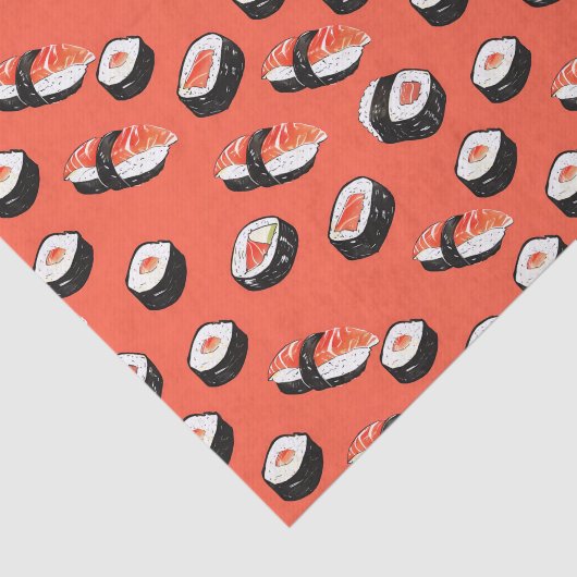 zalm-sushi-rollen tissuepapier (Detail)
