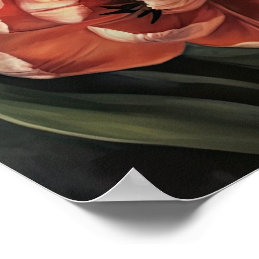 Zalm Tulip Flowers Art Print Poster (Hoek)