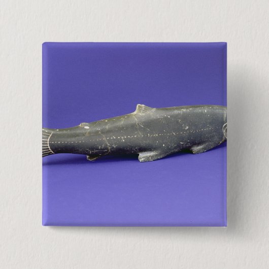 Zalm uit Cape Dorset Vierkante Button 5,1 Cm (Voorkant)