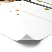 Zalm Uramaki Sushi Poster (Hoek)