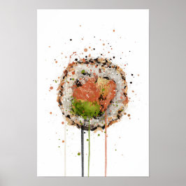Zalm Uramaki Sushi Poster