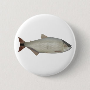 Zalm van de rivier ronde button 5,7 cm